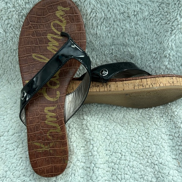 Sam Edelman Tanya cork black sandal 8 - Picture 4 of 4